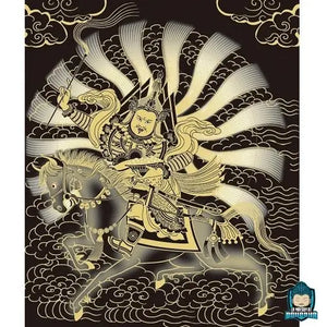 Thangka-Bouddhiste-Gesar-toile-en-coton-canva