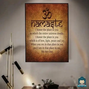 Toile-Citation-Bouddha-imprimee-Canvas-en-coton-Texte-sanscrit-traduit-en-anglais-bouddhiste