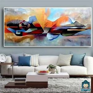 Toile Aquarelle Bouddha Allongé La Maison de Bouddha