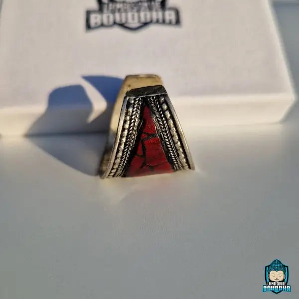 Bague Tibetaine Corail OM