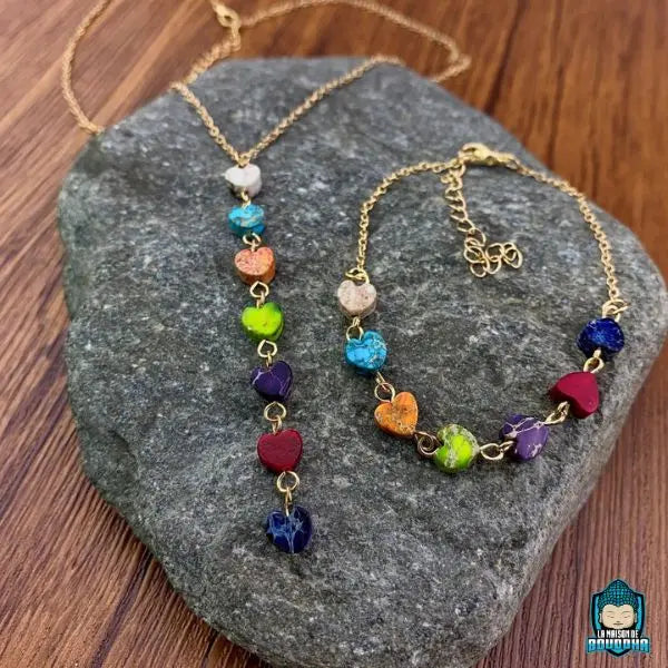Bracelet Cœur 7 Chakras Coeur Spirituel