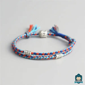 Bracelet Tibetain Tressé Bouddha Coloré