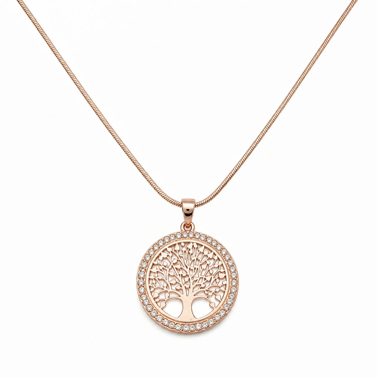 Collier Arbre de Vie Couleur Or rose La Maison de Bouddha