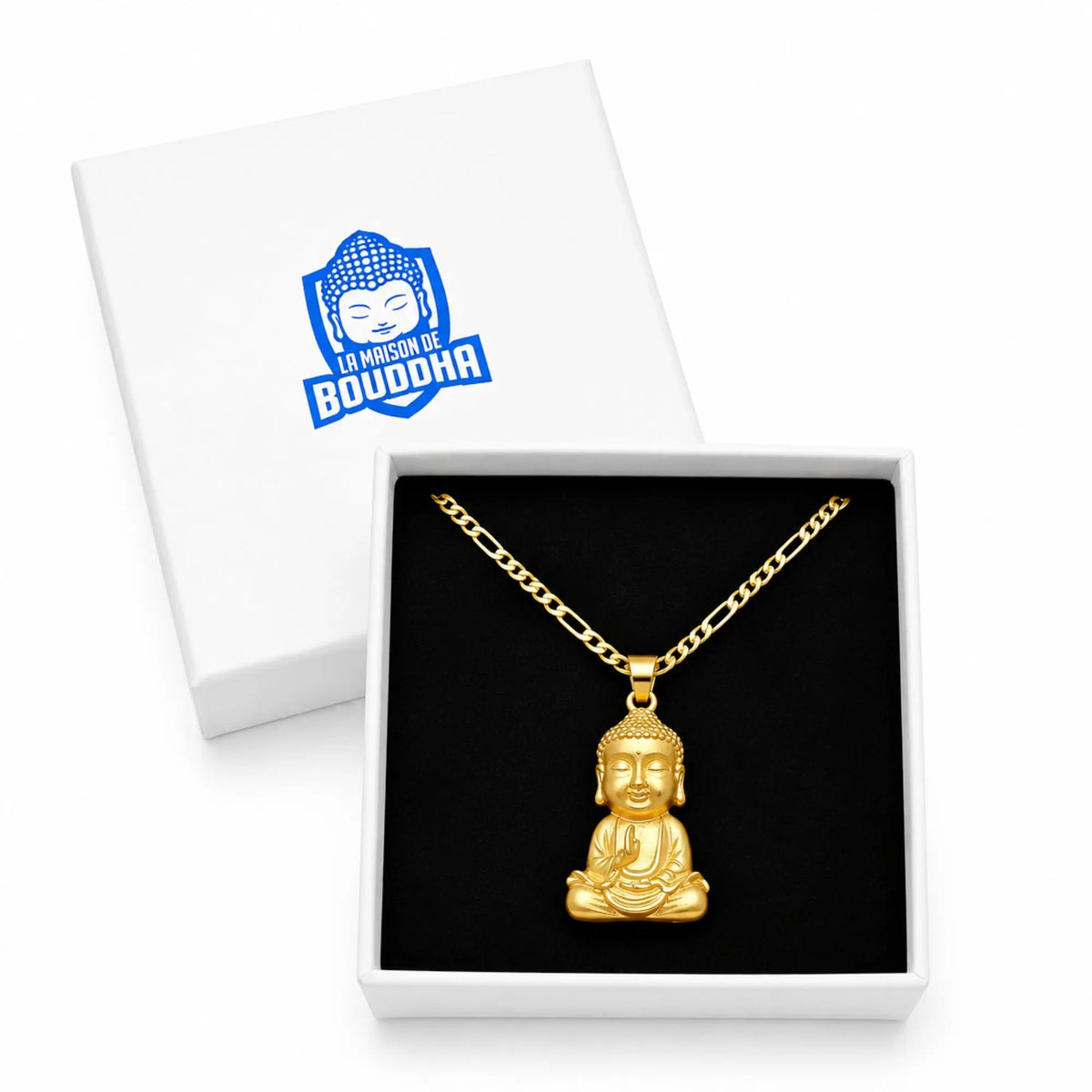Collier Petit Bouddha Zen Doré Colliers La Maison de Bouddha