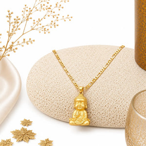 Collier Petit Bouddha Zen Doré Colliers La Maison de Bouddha