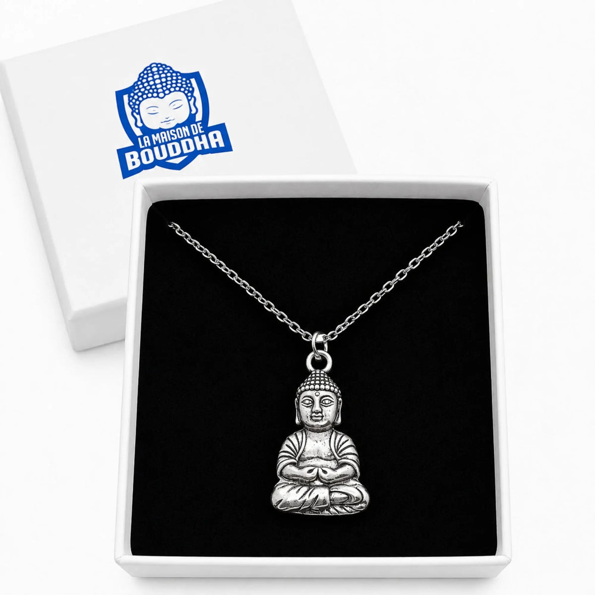 Collier de Bouddha Porte Bonheur Argent Colliers La Maison de Bouddha