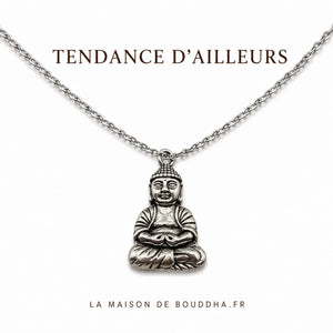 Collier de Bouddha Porte Bonheur Argent Colliers La Maison de Bouddha
