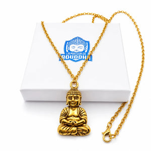 Collier de Bouddha Porte Bonheur Doré  La Maison de Bouddha