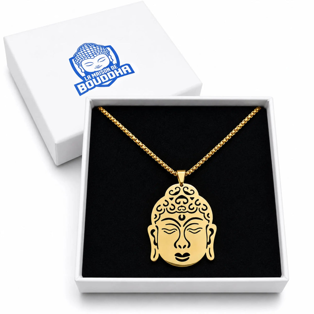 Pendentif Bijou Bouddha Doré  La Maison de Bouddha