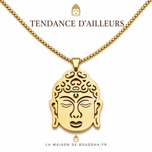 Pendentif Bijou Bouddha Doré  La Maison de Bouddha