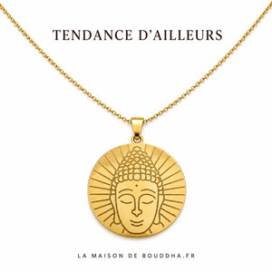 Pendentif Bouddha Doré  La Maison de Bouddha