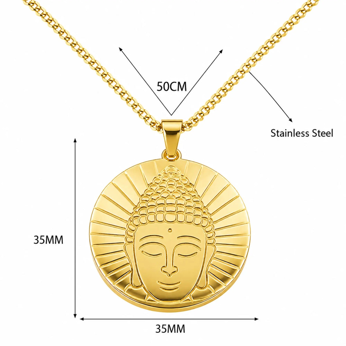 Pendentif Bouddha Doré  La Maison de Bouddha