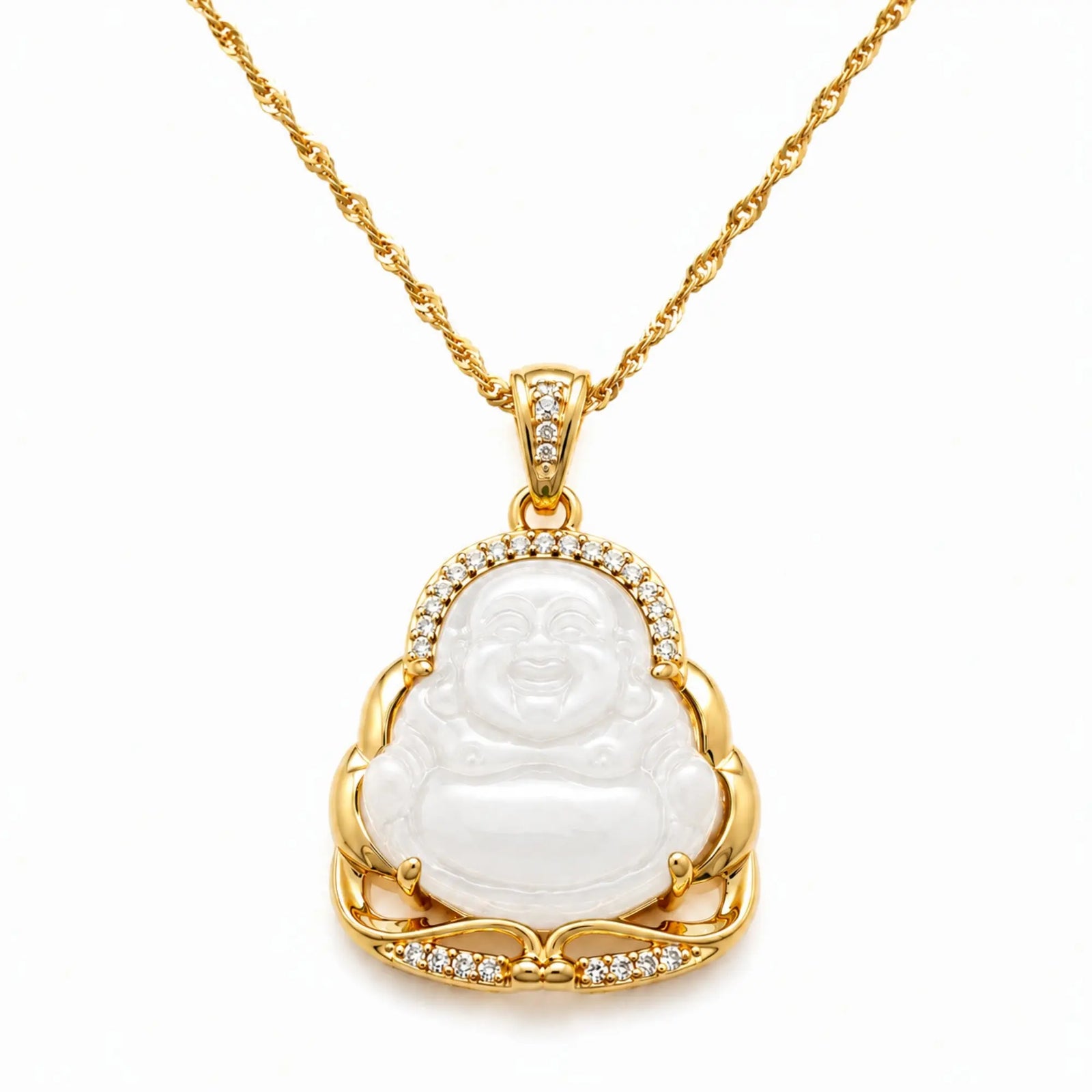 Pendentif Bouddha En Jade Blanc Pour Femme  La Maison de Bouddha