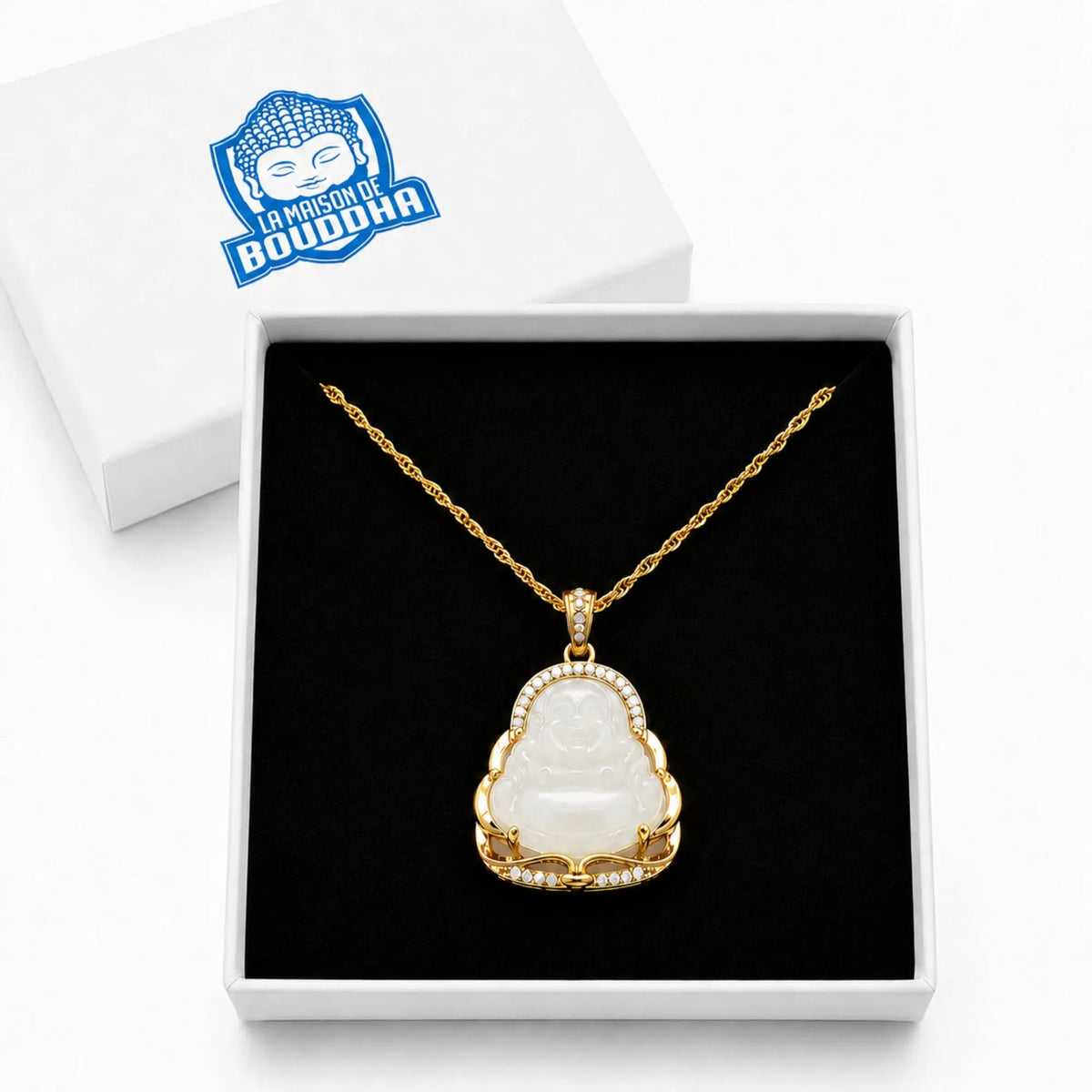 Pendentif Bouddha En Jade Blanc Pour Femme  La Maison de Bouddha
