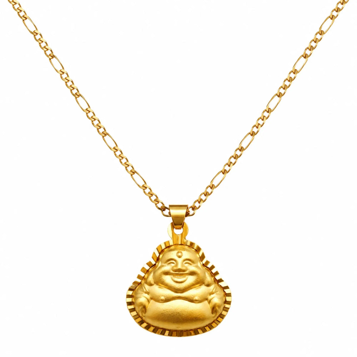 Pendentif Bouddha Rieur Doré Colliers La Maison de Bouddha