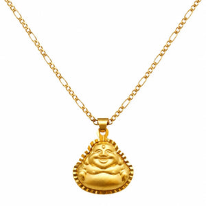 Pendentif Bouddha Rieur Doré Colliers La Maison de Bouddha