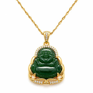Pendentif Bouddha en Jade et Or  La Maison de Bouddha