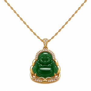 Pendentif Bouddha en Jade et Or  La Maison de Bouddha