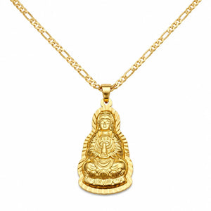 Pendentif Guanyin Bouddha doré  La Maison de Bouddha