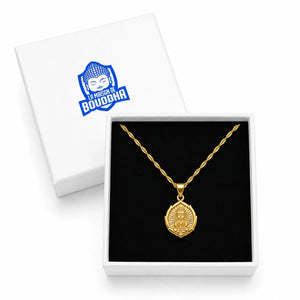 Petit Pendentif Bouddha Doré Colliers La Maison de Bouddha