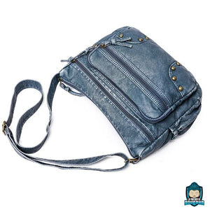 Sac-Cuir-Bandoulière-pour-Femme-Bleu-Jean-cuir-PU-souple-bandoulière-ajustable-léger-pratique-nombreuses-poches-La-Maison-de-Bouddha