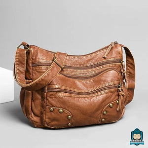 Sac Cuir Bandoulière pour Femme Marron Chamois