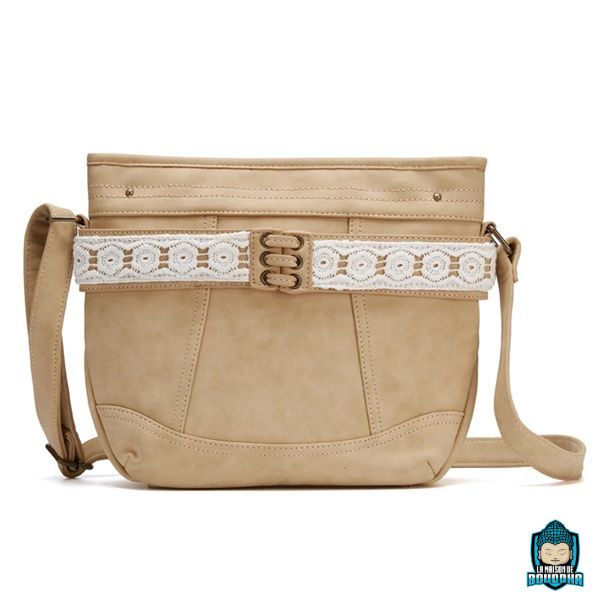 Sac-Ethnique-Boheme-Chic-Ruban-Dentelle-version-beige-ou-camel-bandoulière-réglable-cuir-souple-PU-impression-daim-bande-broderie-dentelle-La-Maison-de-Bouddha