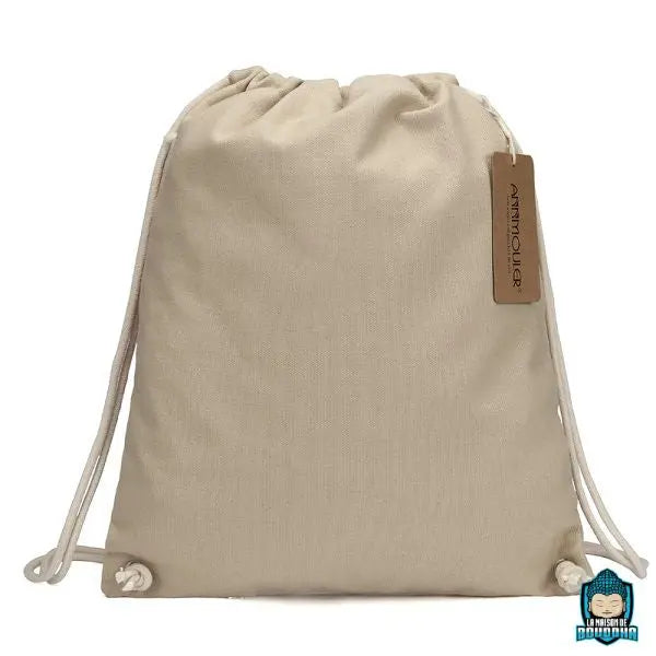 Sac-a-Dos-Ethnique-en-Toile-avec-Cordon-de-Serrage-version-Beige-avec-motifs-aztèques-et-décorations-fantaisistes-vue-arrière-du-sac-La-Maison-de-Bouddha