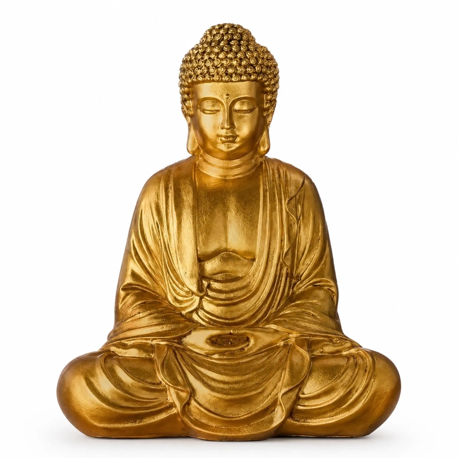 Statue Bouddha Méditation Dorée en Résine – 20 cm statue bouddhiste en résine La Maison de Bouddha