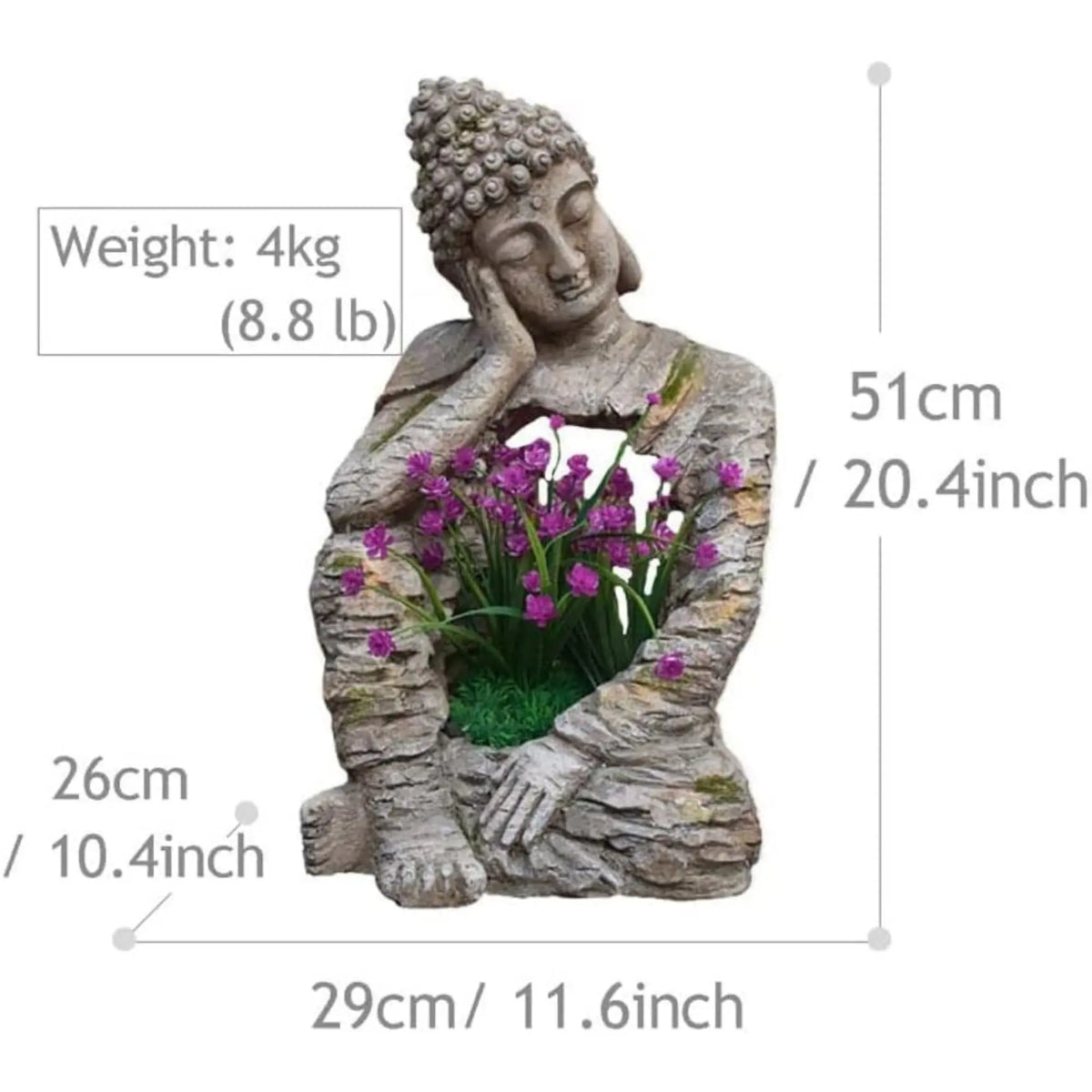 Statue Bouddha Pot de Fleur – Grand Format 51 cm 200044142 La Maison de Bouddha