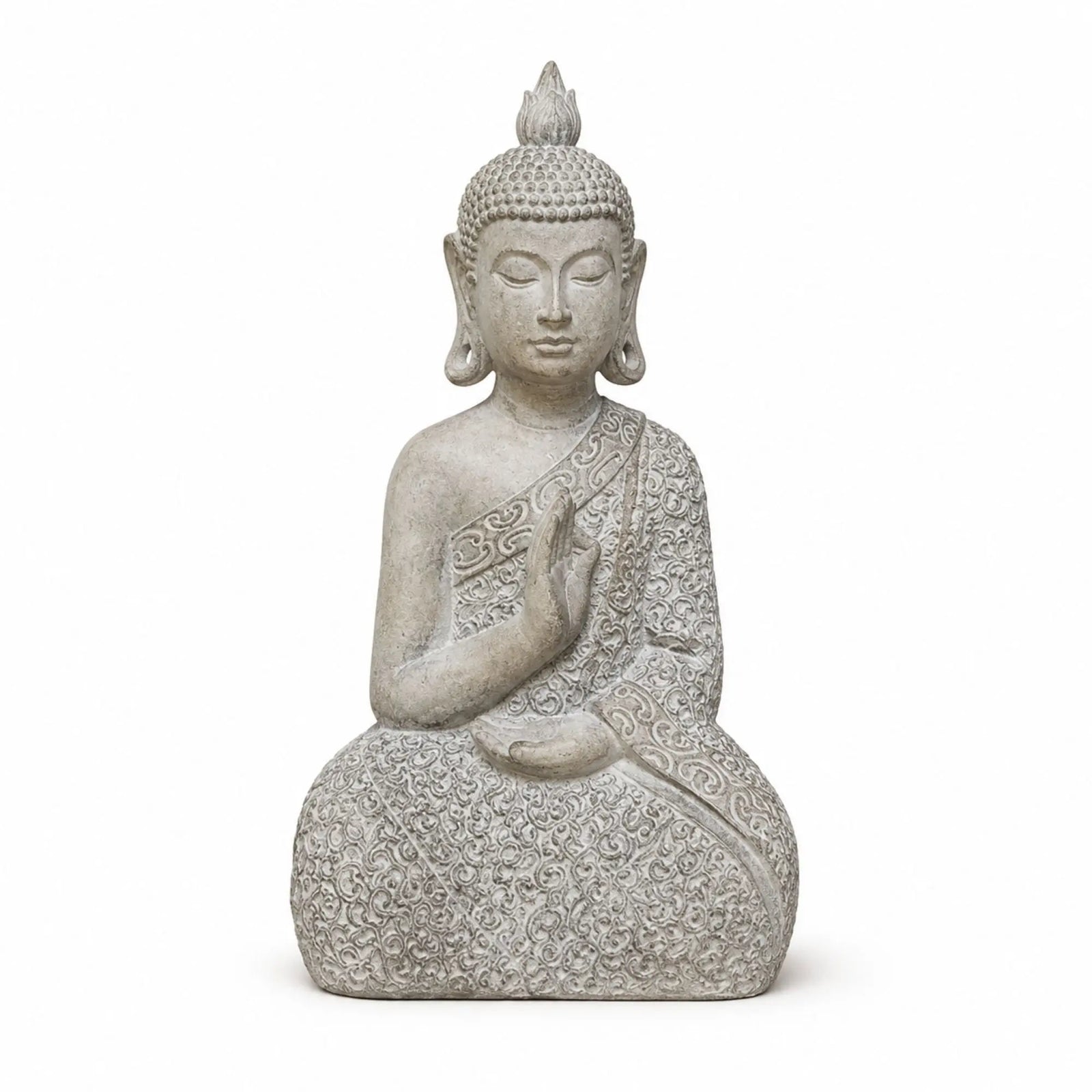 Statue Bouddha de Jardin en Oxyde de Magnésium – 43 cm  La Maison de Bouddha