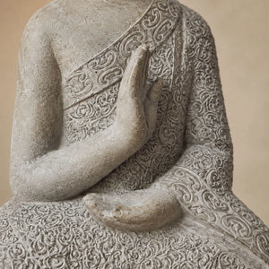 Statue Bouddha de Jardin en Oxyde de Magnésium – 43 cm  La Maison de Bouddha