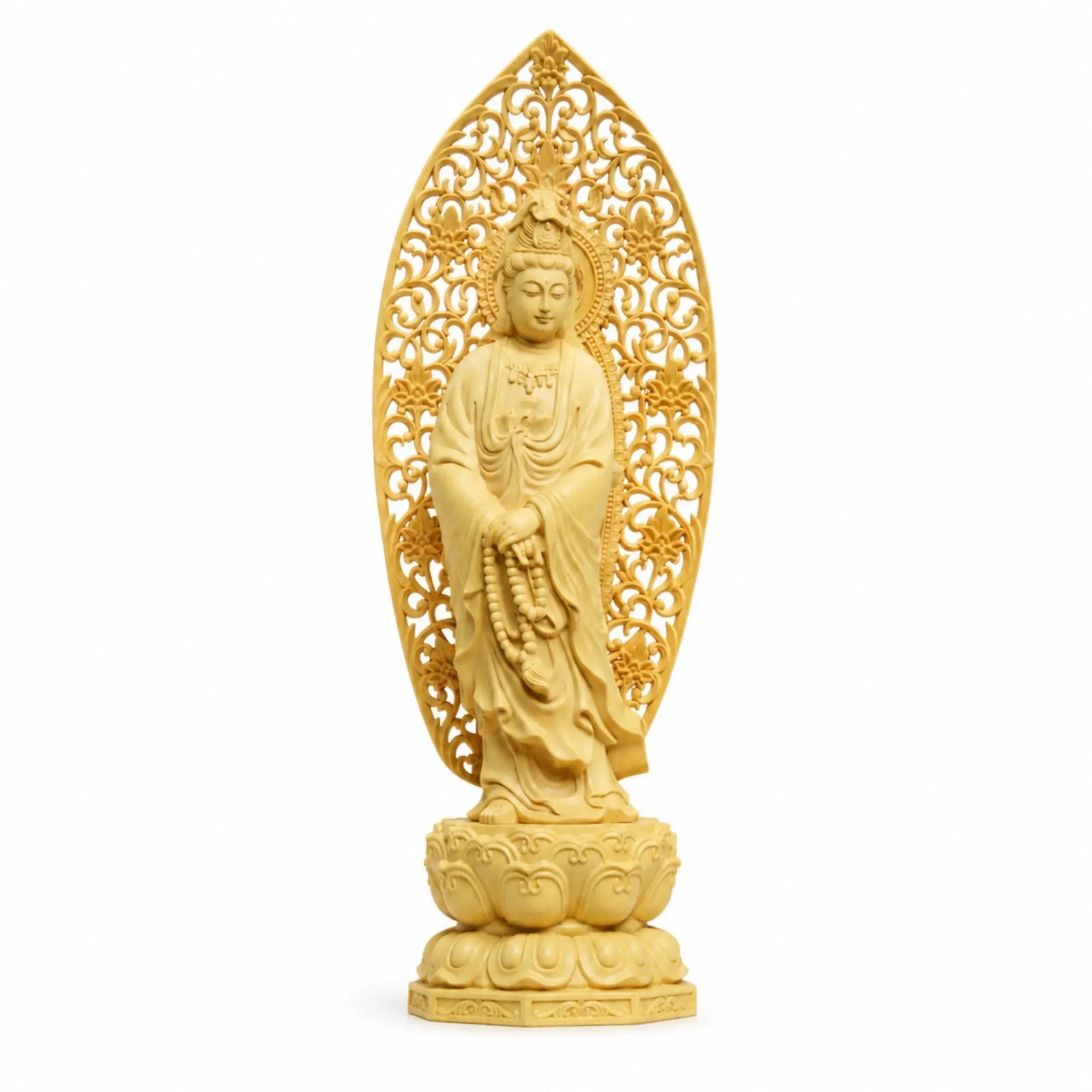 Statue Guanyin en Buis 27 cm Sculptures et statues La Maison de Bouddha