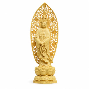 Statue Guanyin en Buis 27 cm Sculptures et statues La Maison de Bouddha