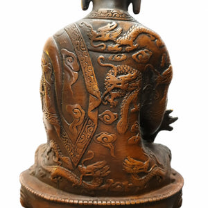 Statuette Bouddha Assis en Cuivre et Laiton – 21 cm  La Maison de Bouddha
