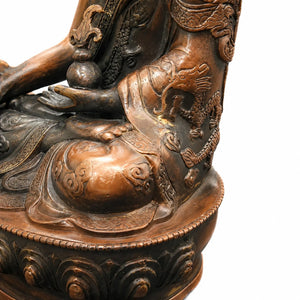 Statuette Bouddha Assis en Cuivre et Laiton – 21 cm  La Maison de Bouddha