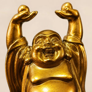 Statuette Bouddha Rieur Budai Dorée en Résine – 6,5 cm  La Maison de Bouddha