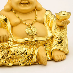 Statuette Bouddha Rieur Budai Dorée en Résine – 8 cm  La Maison de Bouddha
