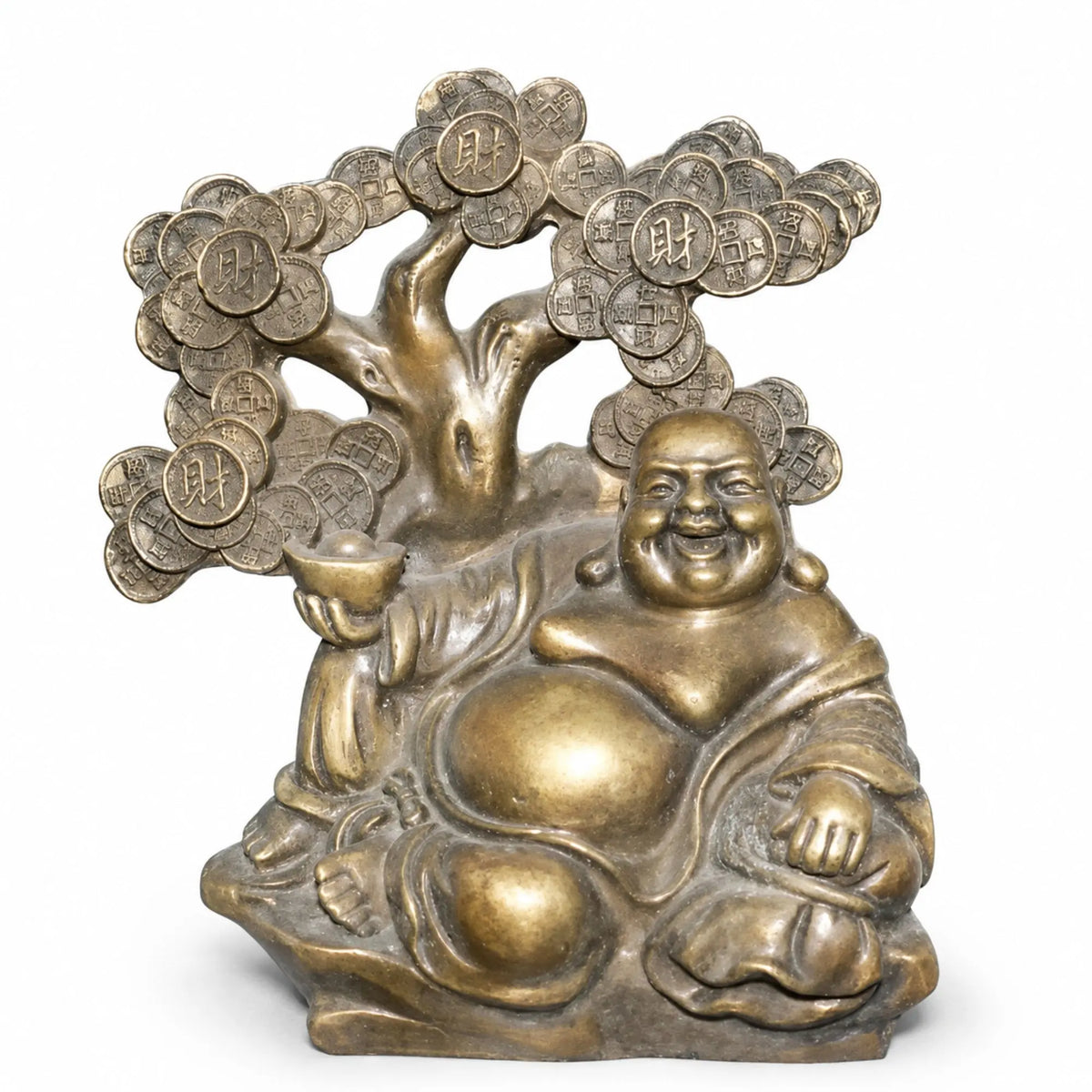 Statuette Bouddha Rieur Budai en Laiton – 20 cm Sculptures et statues La Maison de Bouddha