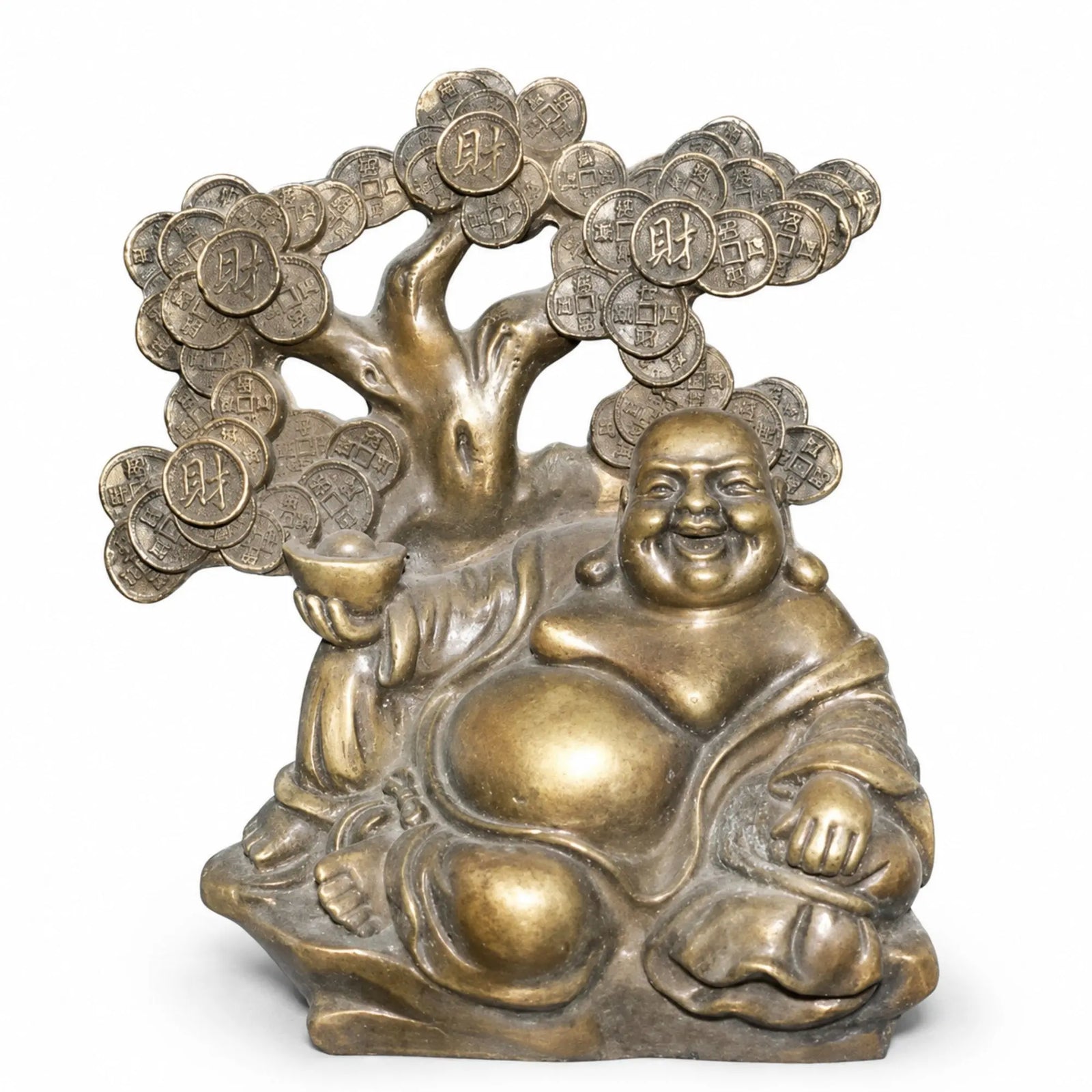 Statuette Bouddha Rieur Budai en Laiton – 20 cm Sculptures et statues La Maison de Bouddha