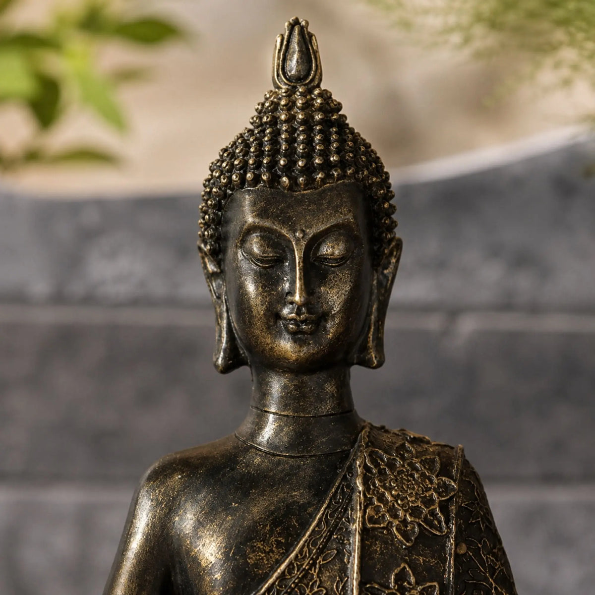 Statuette Bouddha Thaïlandais en Résine – 21 cm statue bouddhiste en résine La Maison de Bouddha