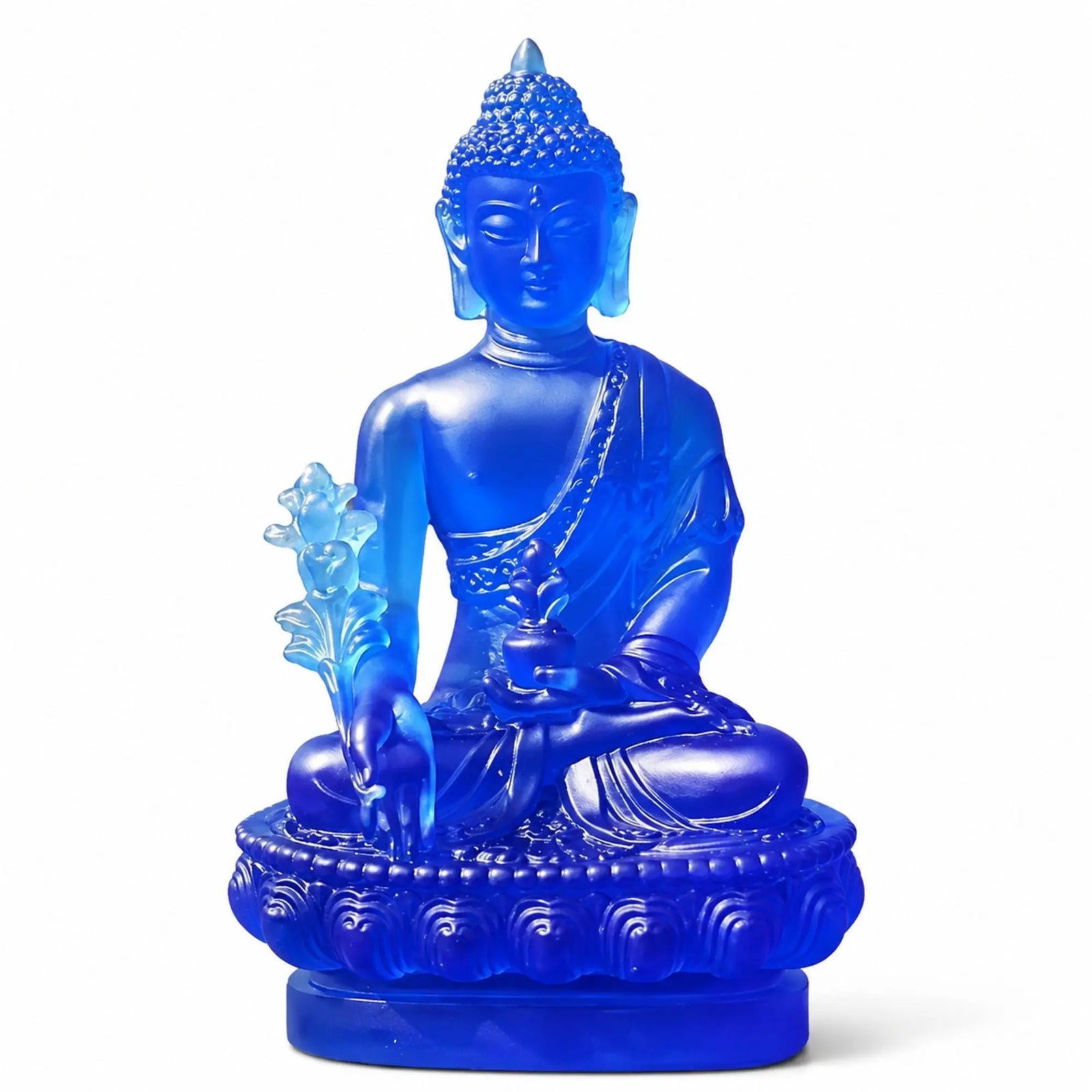 Statuette Bouddha de Médecine Bleue en Résine – 13 cm  La Maison de Bouddha