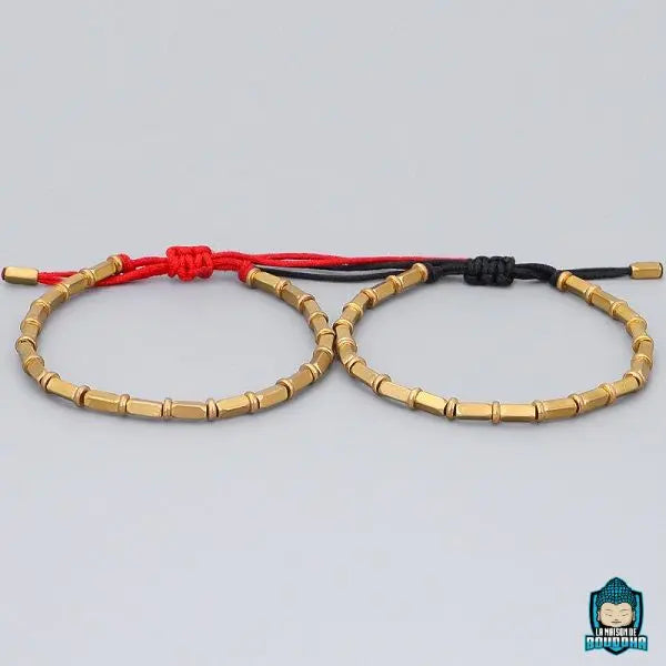 bracelet tibétain cuivre jaune