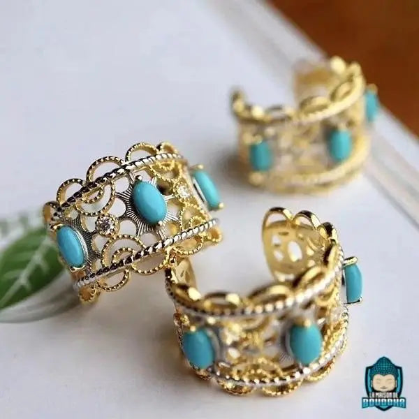 Bague Dorée Turquoise