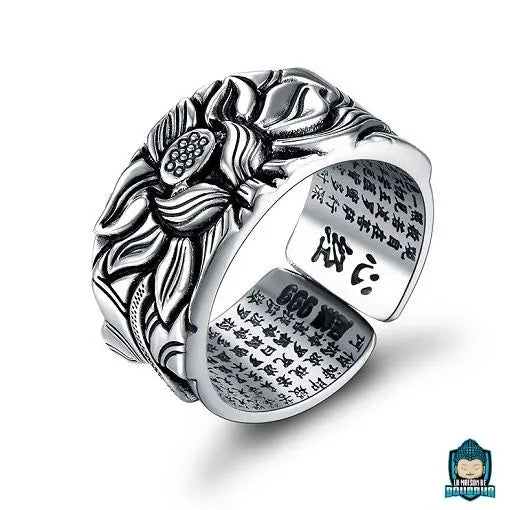 Bague Fleur de Lotus Argent  La Maison de Bouddha