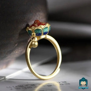 Bague-femme-fleur-de-lotus-multicolore-anneau-dore-redimensionnable-en-laiton-La-Maison-de-Bouddha