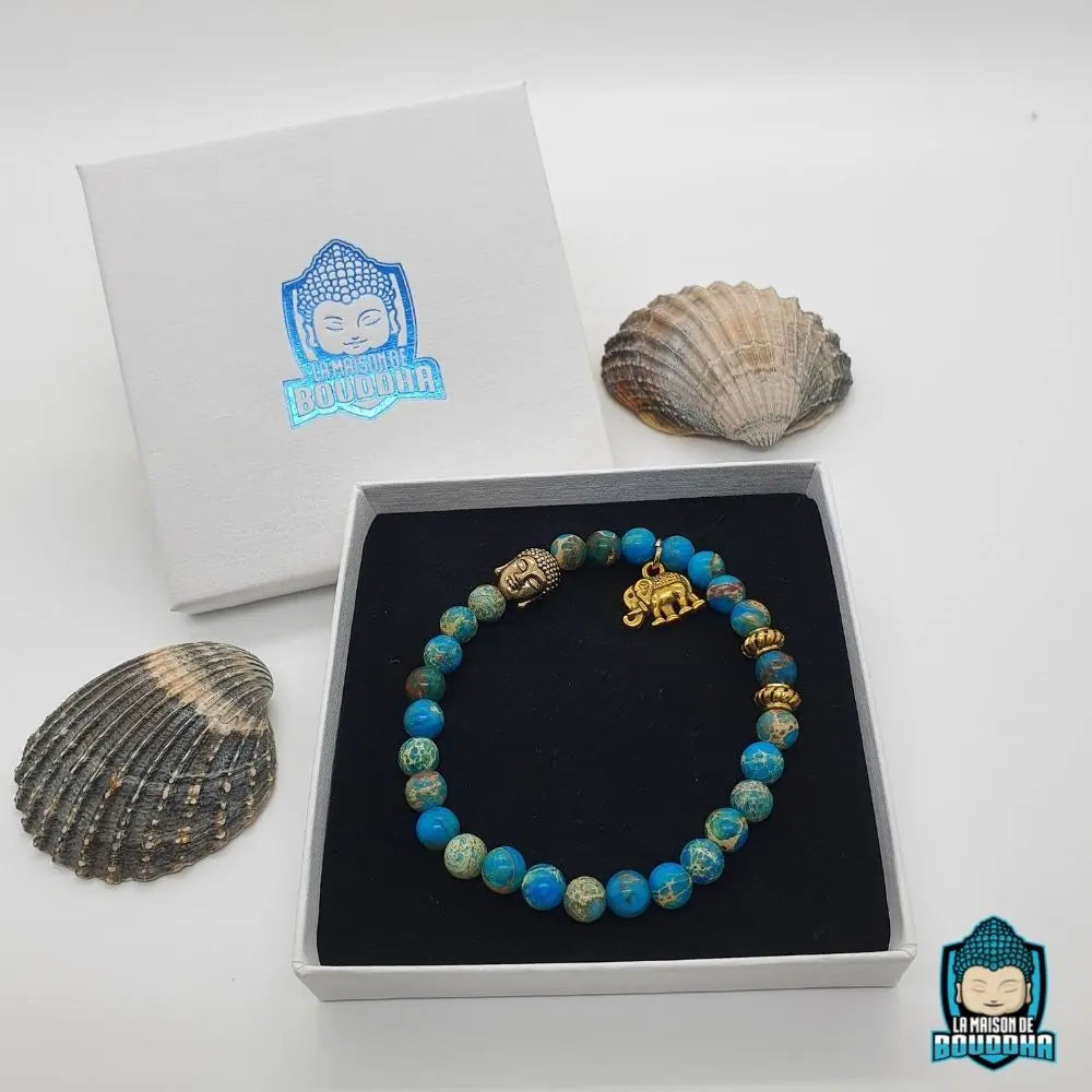 Bracelet Bouddha Bleu Turquoise  La Maison de Bouddha