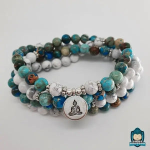 Bracelet Bouddha Howlite  La Maison de Bouddha