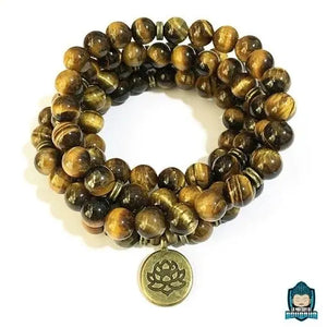 Bracelet-Bouddha-Oeil-de-Tigre-collier-mala-enroule-pendentif-bronze-grave-fleur-de-lotus-La-Maison-de-Bouddha