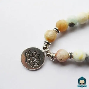 bracelet mala amazonite  La Maison de Bouddha